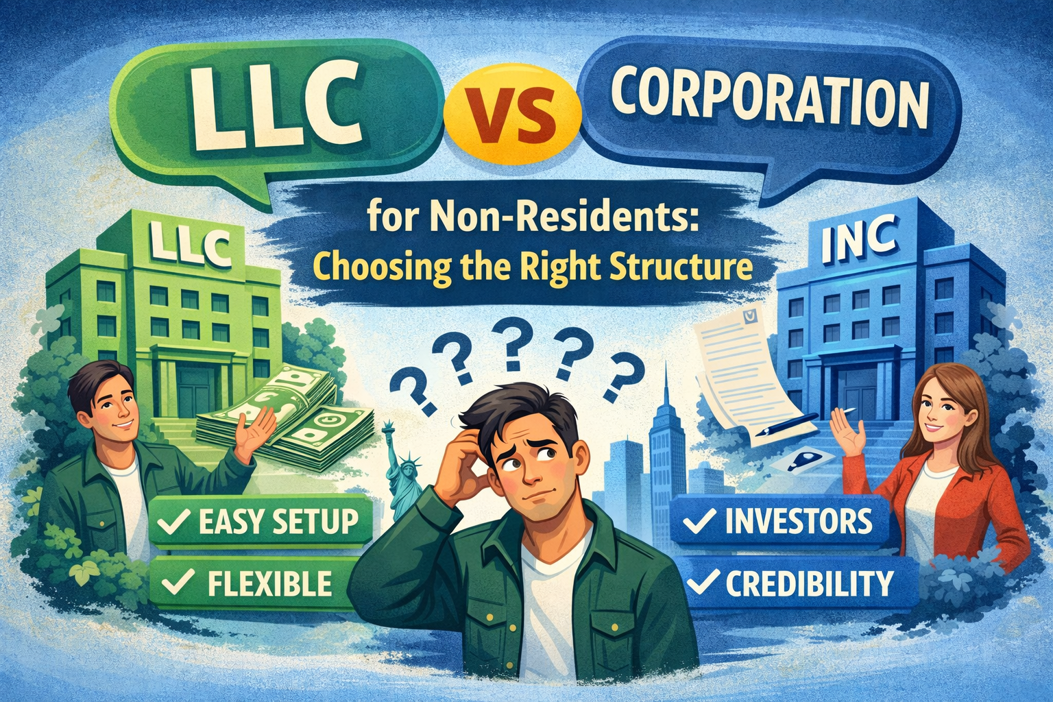 LLC vs Corporation for non-residents